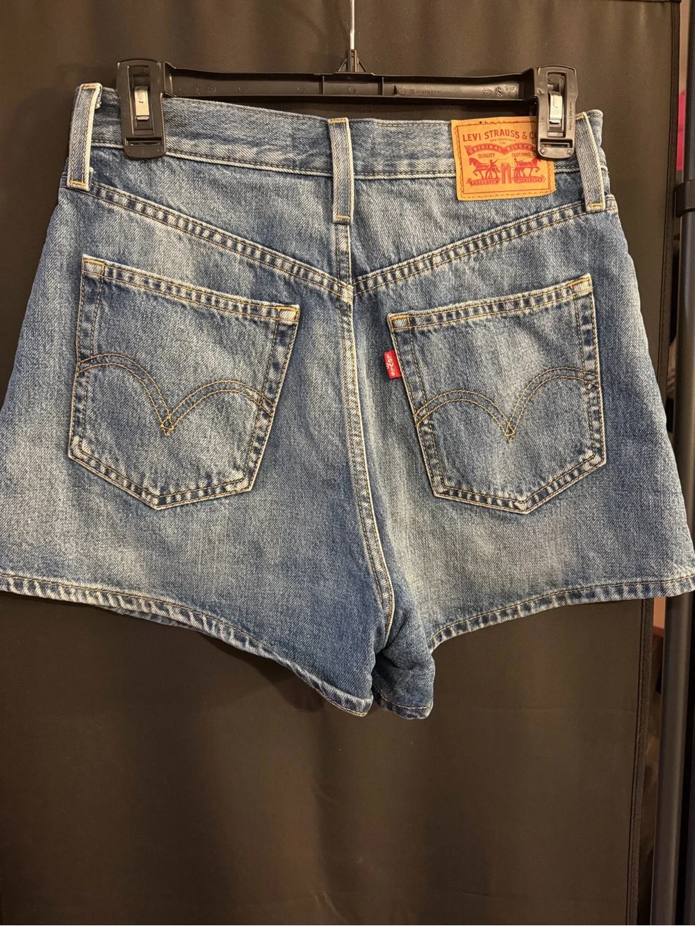 Levi's Light Blue High-Rise Denim Shorts